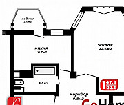 Купить 1-комнатную квартиру, Минск, Сухаревская ул., 68 (Фрунзенский район) Минск