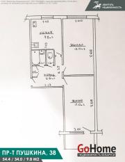 Снять 2-комнатную квартиру, Минск, просп. Пушкина, д. 38 в аренду  (Фрунзенский район) Минск