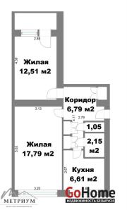 Купить 2-комнатную квартиру, Минск, ул. Гамарника, д. 23 (Советский район) Минск