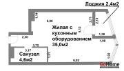 Купить 1-комнатную квартиру, Минск, Жореса Алфёрова ул., 5 (Октябрьский район) Минск