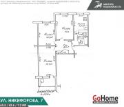 Купить 3-комнатную квартиру, Минск, Никифорова ул., 7 (Первомайский район) Минск