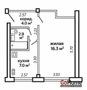 Купить 1-комнатную квартиру, Минск, Одоевского ул., 37 (Фрунзенский район) Минск