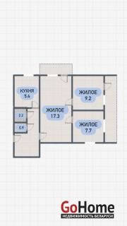 Купить 3-комнатную квартиру, Брест, Молодогвардейская ул. Брест