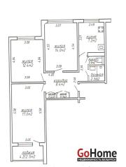 Купить 3-комнатную квартиру, Минск, Плеханова, 42 (Ленинский район) Минск