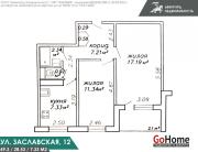 Снять 2-комнатную квартиру, Минск, ул. Заславская, д. 12 (Центральный район) Минск