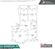 Снять 3-комнатную квартиру, Минск, просп. Машерова, д. 54 в аренду  (Советский район) Минск
