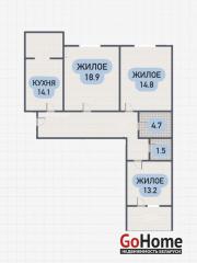 Купить 3-комнатную квартиру, Брест, Красногвардейская ул. Брест