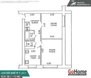 Купить 2-комнатную квартиру, Минск, Логойский тракт, 21/1 (Советский район) Минск