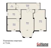 Купить 3-комнатную квартиру, Усяж, Комсомольская ул., 4 Усяж