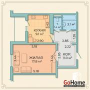 Купить 1-комнатную квартиру, Минск, Могилёвская, 16/5 (Октябрьский район) Минск