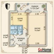 Купить 1-комнатную квартиру, Минск, Болеслава Берута, 17/1 (Фрунзенский район) Минск