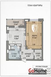 Купить 1-комнатную квартиру, Минск, Литературная, 22(Советский район) Минск