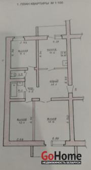 Купить 3-комнатную квартиру, Могилев, пер. Крупской, д. 69 Могилев