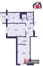 Купить 2-комнатную квартиру, Солигорск, Константина Заслонова ул., 70 Солигорск