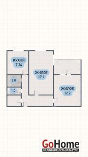 Купить 2-комнатную квартиру, Брест, Волгоградская ул. Брест