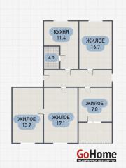 Купить 4-комнатную квартиру, Медно Медно