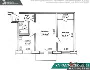 Купить 2-комнатную квартиру, Минск, Одоевского ул., 55 (Фрунзенский район) Минск