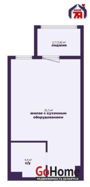 Купить 1-комнатную квартиру, Минск, Савицкого ул., 37 (Октябрьский район) Минск