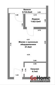 Купить 1-комнатную квартиру, Минск, Жореса Алфёрова ул., 1 (Октябрьский район) Минск