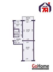 Купить 2-комнатную квартиру, Минск, Калиновского ул., 95(Первомайский район) Минск