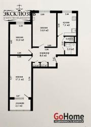 Купить 3-комнатную квартиру, Минск, Якубовского ул., 54(Фрунзенский район) Минск