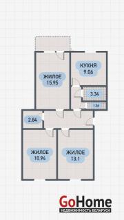 Снять 2-комнатную квартиру, Минск, ул. Уборевича, д. 122 в аренду  (Заводской район) Минск