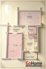 Купить 2-комнатную квартиру, Минск, Авроровская, 4 (Ленинский район) Минск