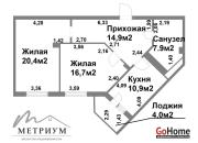 Купить 2-комнатную квартиру, Минск, Аркадия Смолича ул., 2 (Ленинский район) Минск