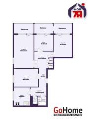 Купить 4-комнатную квартиру, Минск, Любимова просп., 34/1 (Московский район) Минск