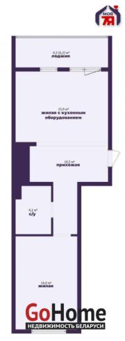 Купить 1-комнатную квартиру, Солигорск, Ленина ул., 32 Солигорск