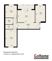 Купить 3-комнатную квартиру, Минск, Шаранговича ул. (Фрунзенский район) Минск