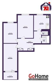 Купить 3-комнатную квартиру, Минск, Якубовского ул., 48/1 (Фрунзенский район) Минск