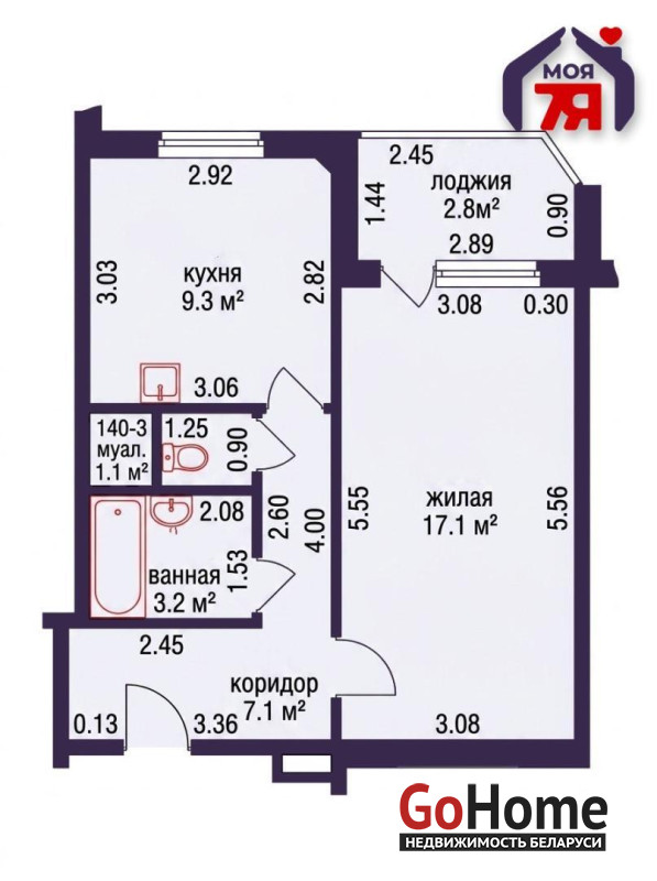  1 комнат. (г.Полоцк)
