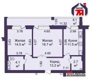 Купить 2-комнатную квартиру, Минск, Нововиленская ул., 13/А (Центральный район) Минск