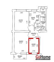 Купить 3-комнатную квартиру, Минск, Пономарева ул., 4 (Первомайский район) Минск