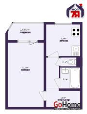 Купить 1-комнатную квартиру, Минск, Колесникова ул., 23 (Фрунзенский район) Минск