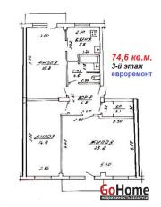 Купить 3-комнатную квартиру, Витебск, ул. Чкалова , д. 24/2 Витебск
