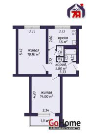 Купить 2-комнатную квартиру, Минск, Мавра ул., 48 (Фрунзенский район) Минск