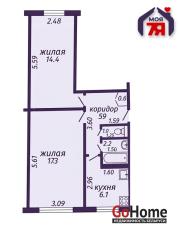 Купить 2-комнатную квартиру, Солигорск, Козлова ул., 27 Солигорск