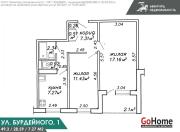 Купить 2-комнатную квартиру, Минск, Бурдейного ул., 1 (Фрунзенский район) Минск