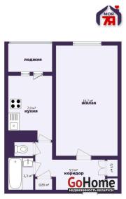 Купить 1-комнатную квартиру, Минск, Никифорова ул., 11 (Первомайский район) Минск