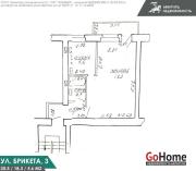 Купить 1-комнатную квартиру, Минск, Брикета ул., 3 (Фрунзенский район) Минск