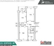 Купить 3-комнатную квартиру, Минск, Короля ул., 20 (Московский район) Минск
