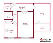 Купить 2-комнатную квартиру, Барановичи, Наконечникова, 35/3 Барановичи