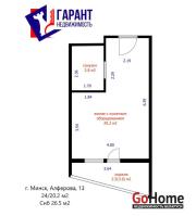 Купить 1-комнатную квартиру, Минск, Жореса Алфёрова ул., 13 (Октябрьский район) Минск