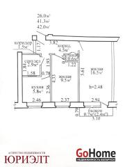 Купить 2-комнатную квартиру, Витебск, Гагарина, 113А Витебск