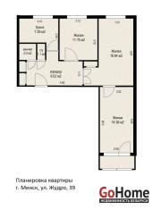 Купить 3-комнатную квартиру, Минск, Жудро ул., 39 (Фрунзенский район) Минск