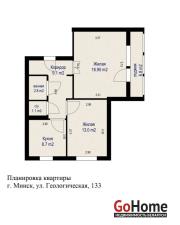 Купить 2-комнатную квартиру, Минск, ул. Геологическая, д. 133 (Партизанский район) Минск