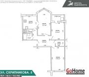 Купить 3-комнатную квартиру, Минск, Скрипникова ул., 5 (Фрунзенский район) Минск