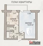 Купить 1-комнатную квартиру, Минск, Ландера, 38А(Октябрьский район) Минск